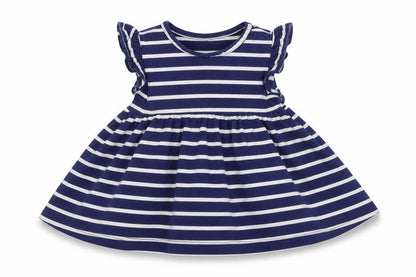 Marks and Spencer Baby Blue Striped  A-Line  Size 3-6 Months