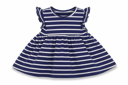 Marks and Spencer Baby Blue Striped  A-Line  Size 3-6 Months