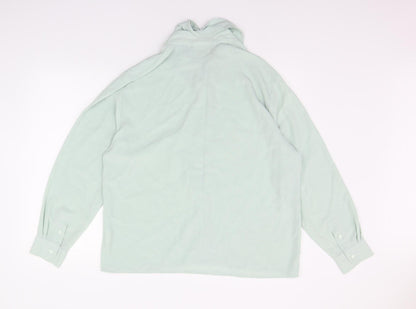 Womens UK Size 16 COMPLIMENTS Green Basic Button-Up