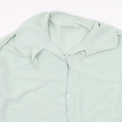 Womens UK Size 16 COMPLIMENTS Green Basic Button-Up