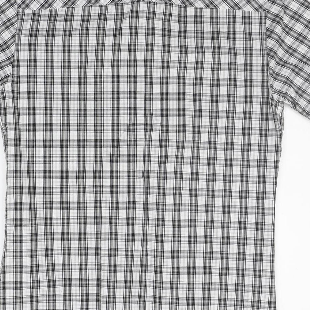 Mens UK Size S Topman Grey  Button-Up Short Sleeve Casual Shirt