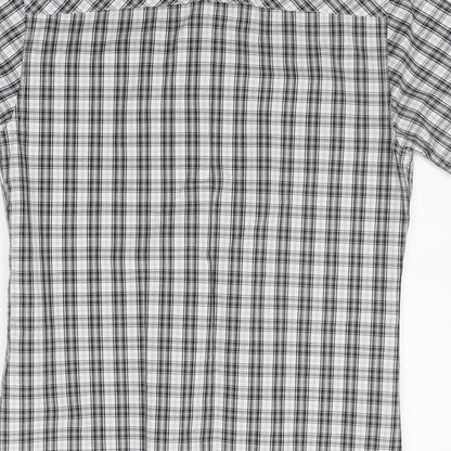 Mens UK Size S Topman Grey  Button-Up Short Sleeve Casual Shirt