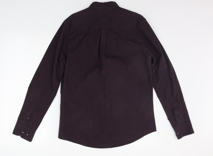 Red Herring Mens Purple Check   Button-Up Size S