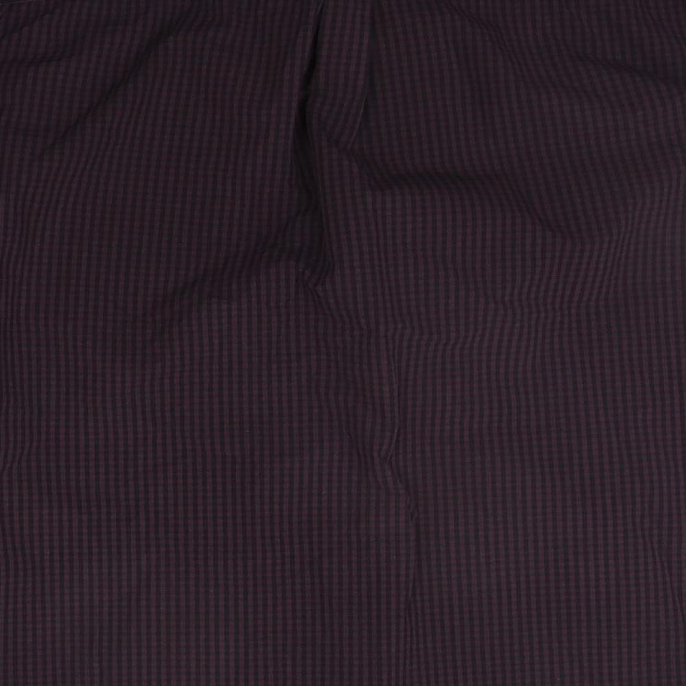 Red Herring Mens Purple Check   Button-Up Size S