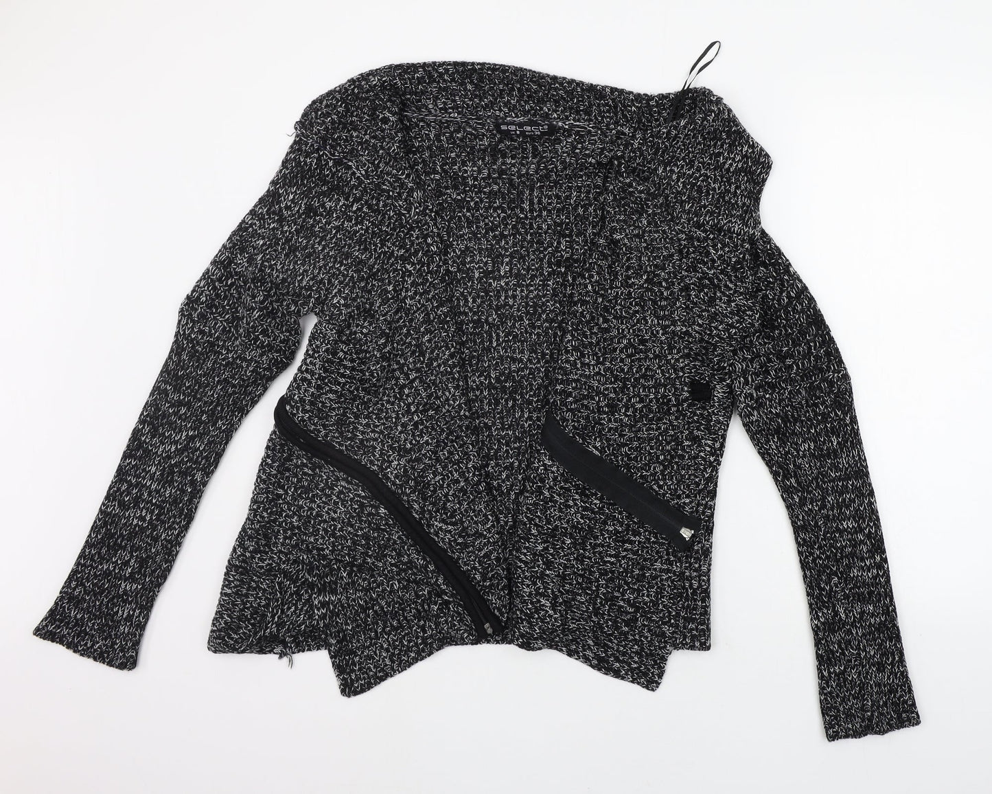 Womens UK Size 8 Select Black Cardigan Jumper