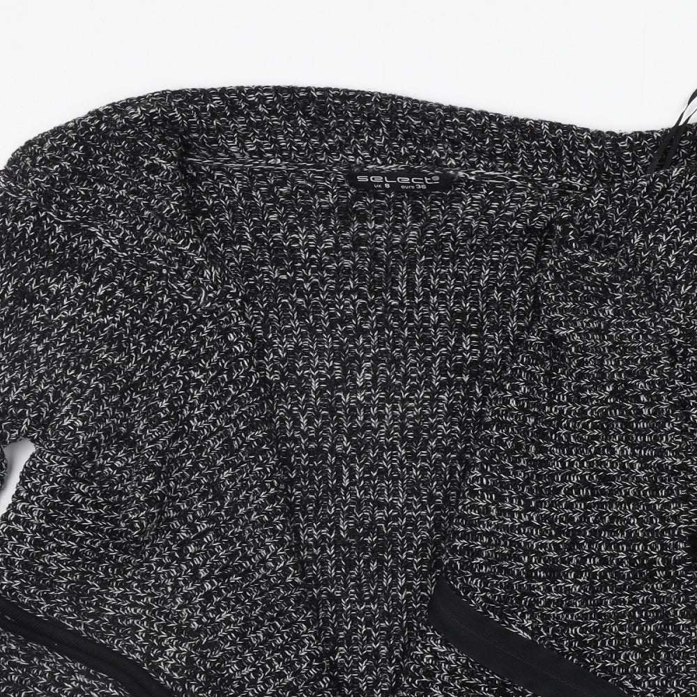 Womens UK Size 8 Select Black Cardigan Jumper