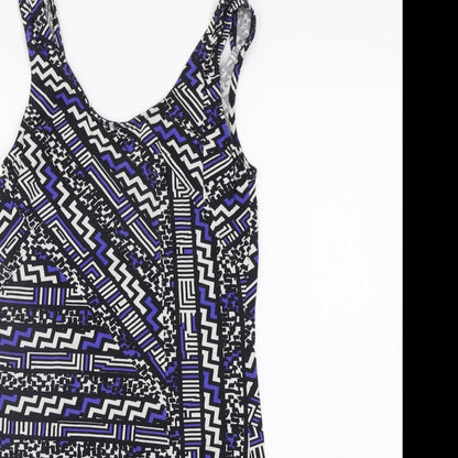 New Look Womens Purple Geometric  A-Line  Size 12
