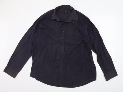 F&F Mens Black    Button-Up Size 17.5