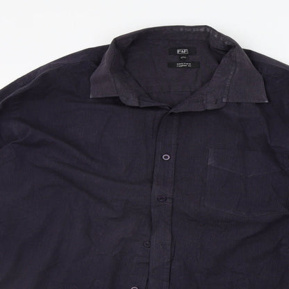 F&F Mens Black    Button-Up Size 17.5