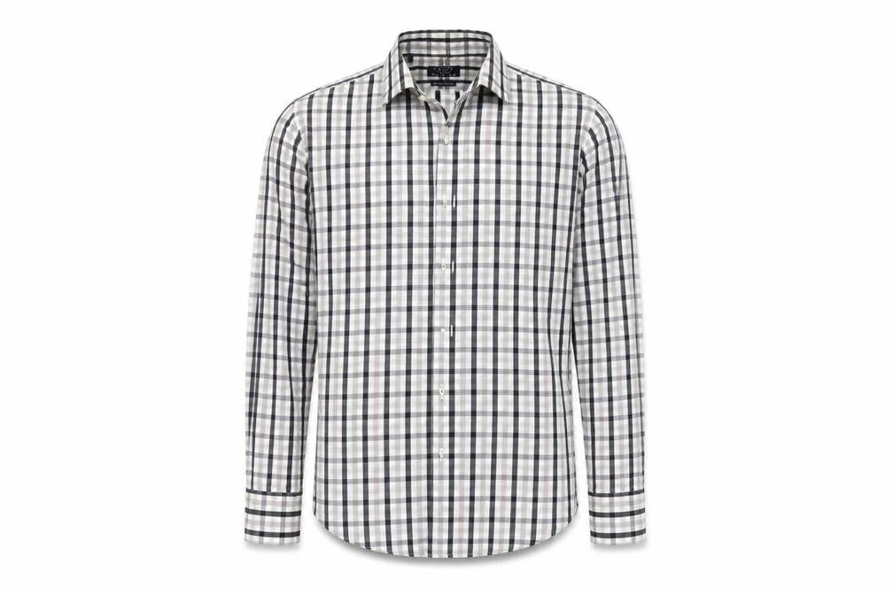 Mens UK Size 15.5 william hyde Grey  Button-Up Long Sleeve Casual Shirt