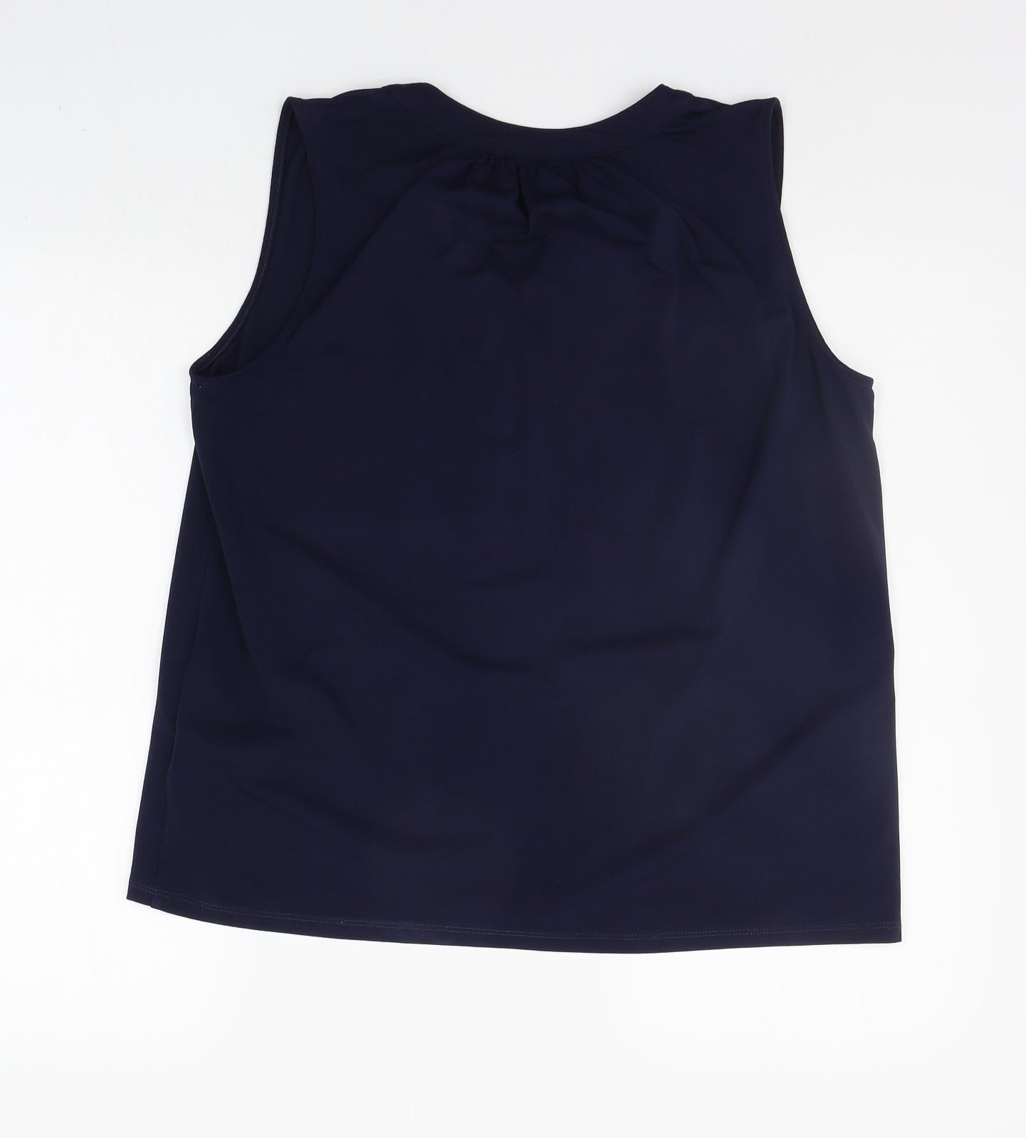 Womens UK Size M H&M Blue Basic Blouse