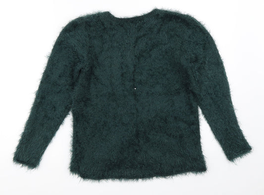 H&M Girls Green   Pullover Jumper Size 9-10 Years