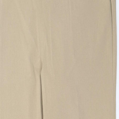 Zoe & Phoebe Womens Beige  Rayon Capri Trousers Size 36 in L26 in