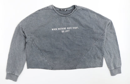 Primark Womens Grey   Pullover Sweatshirt Size XS