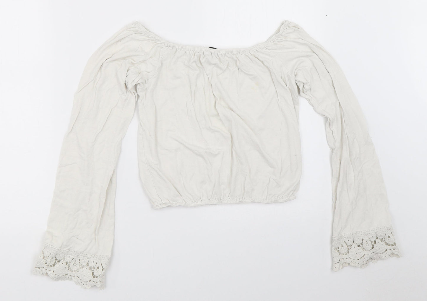 Womens UK Size 6 New Look White Basic T-Shirt