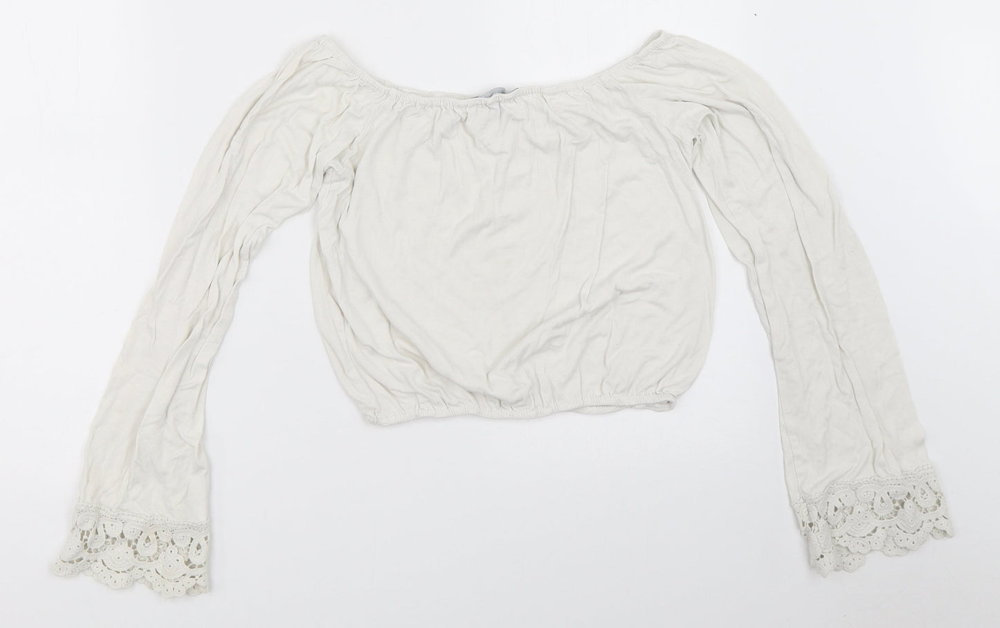 Womens UK Size 6 New Look White Basic T-Shirt