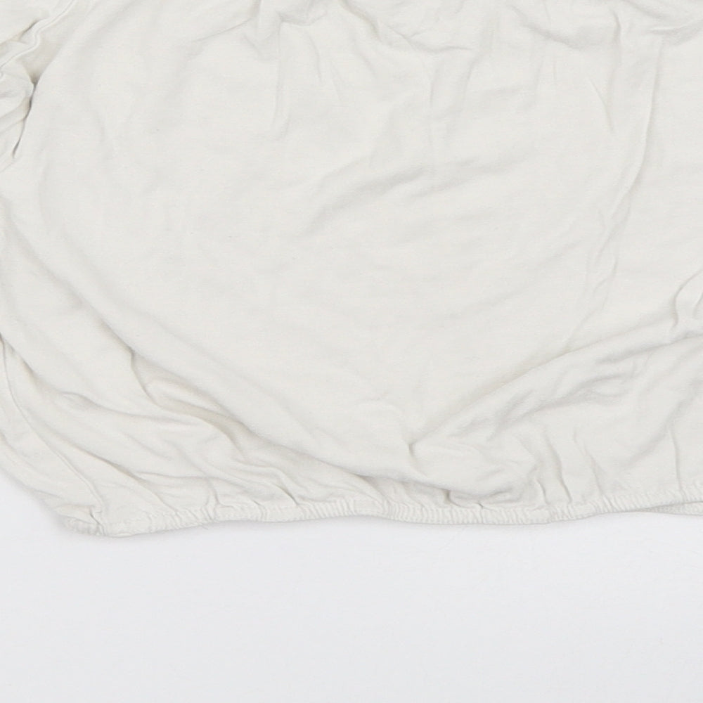 Womens UK Size 6 New Look White Basic T-Shirt