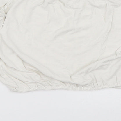 Womens UK Size 6 New Look White Basic T-Shirt
