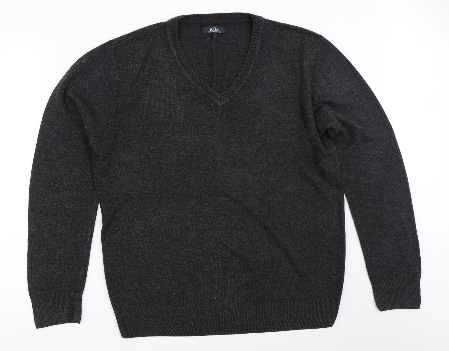 Easy Mens Grey   Pullover Jumper Size L