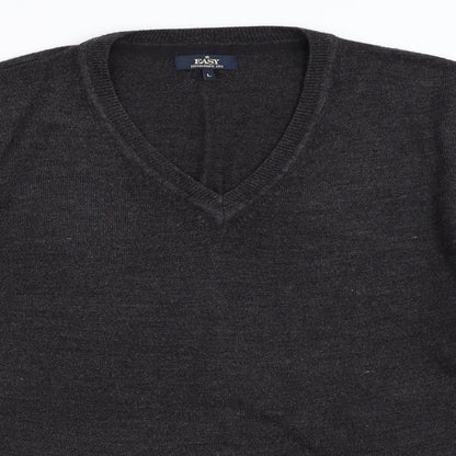 Easy Mens Grey   Pullover Jumper Size L