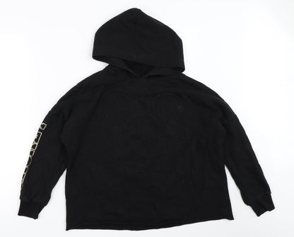 Disney Girls Black   Pullover Hoodie Size 12 Years  - mickey mouse