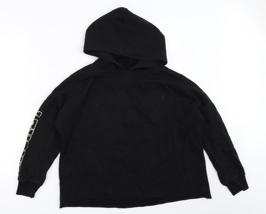 Disney Girls Black   Pullover Hoodie Size 12 Years  - mickey mouse