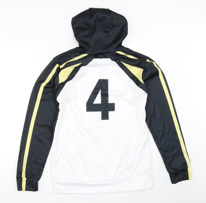 Mens UK Size M Preworn Black Pullover Hoodie