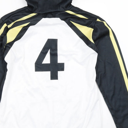 Mens UK Size M Preworn Black Pullover Hoodie