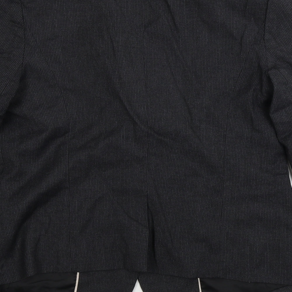 Gap  Womens Grey Striped  Jacket Blazer Size 8
