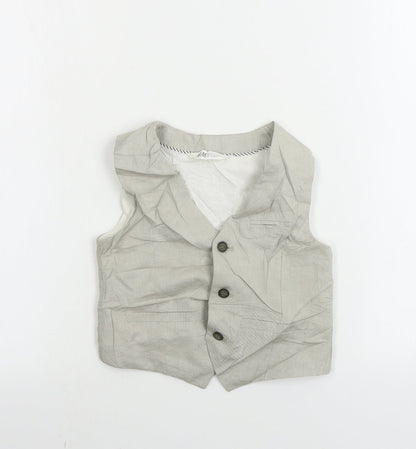 H&M  Boys Beige   Jacket Waistcoat Size 2-3 Years