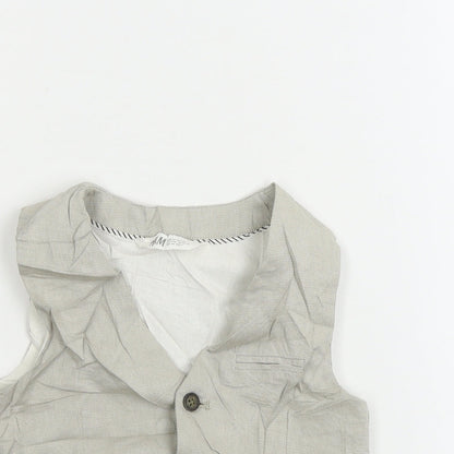H&M  Boys Beige   Jacket Waistcoat Size 2-3 Years