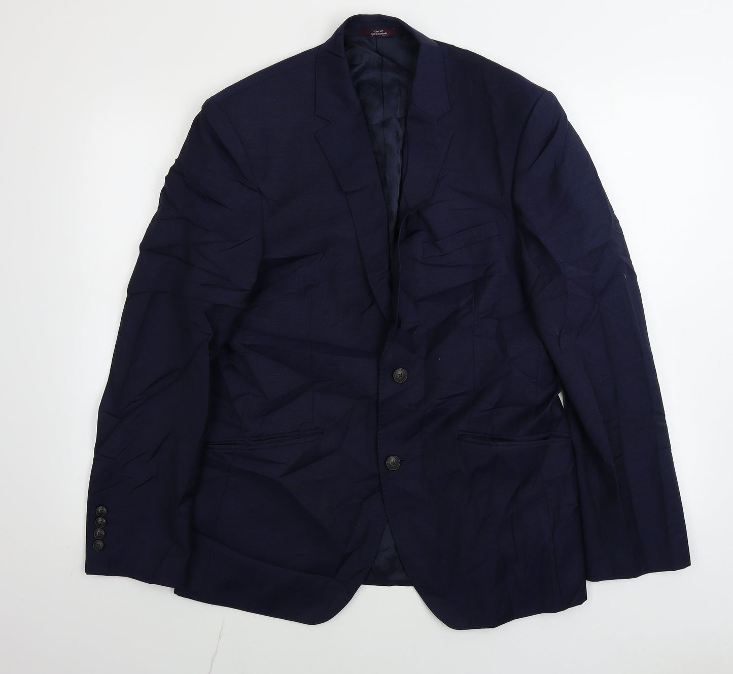 Mens UK Size 40 Marks and Spencer Regular Blue Suit Jacket