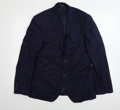 Mens UK Size 40 Marks and Spencer Regular Blue Suit Jacket