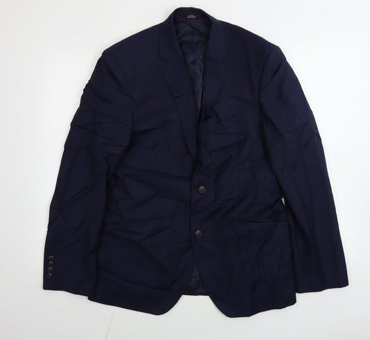 Mens UK Size 40 Marks and Spencer Regular Blue Suit Jacket