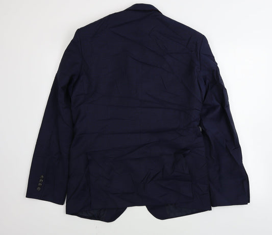 Mens UK Size 40 Marks and Spencer Regular Blue Suit Jacket
