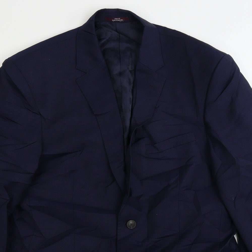 Mens UK Size 40 Marks and Spencer Regular Blue Suit Jacket