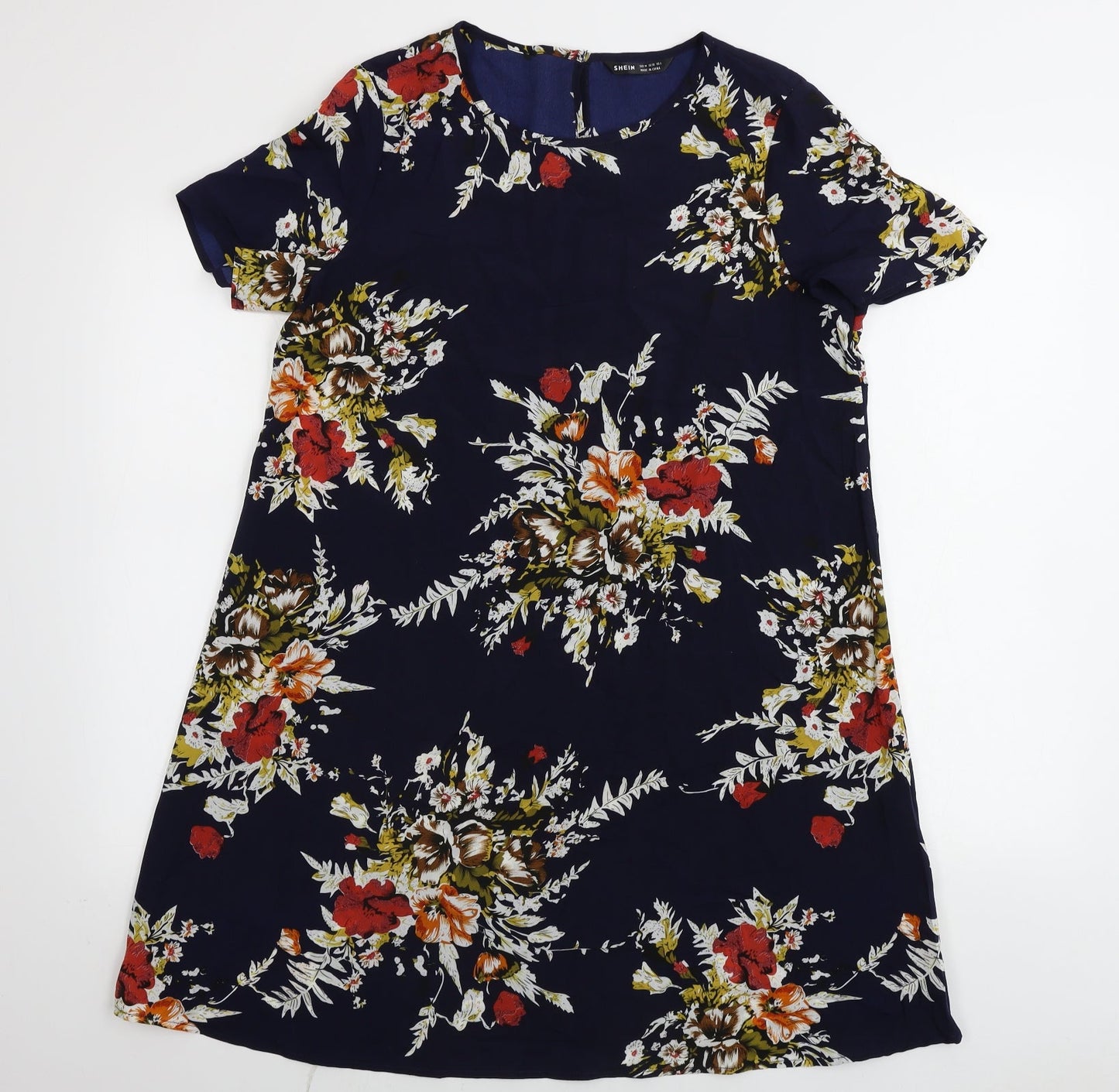 SheIn Womens Blue Floral  A-Line  Size 10