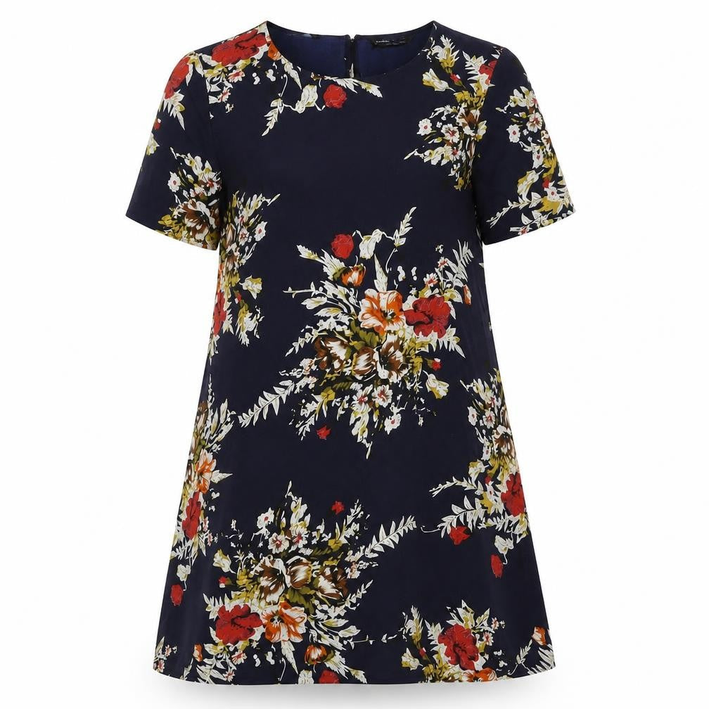 SheIn Womens Blue Floral  A-Line  Size 10