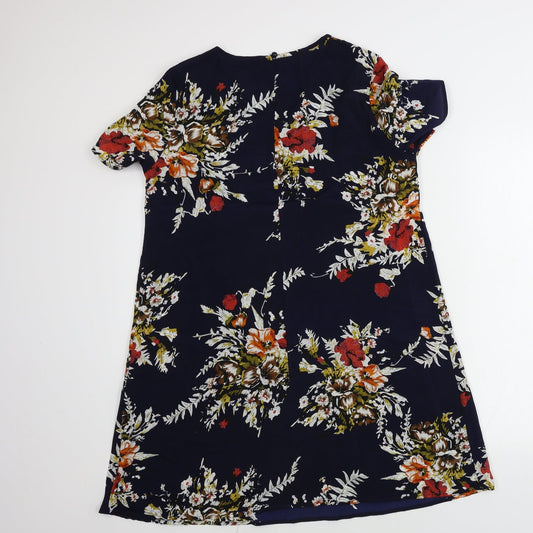 SheIn Womens Blue Floral  A-Line  Size 10