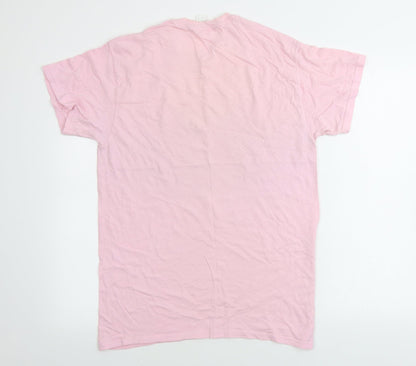 Womens UK Size M Gildan Pink Basic T-Shirt