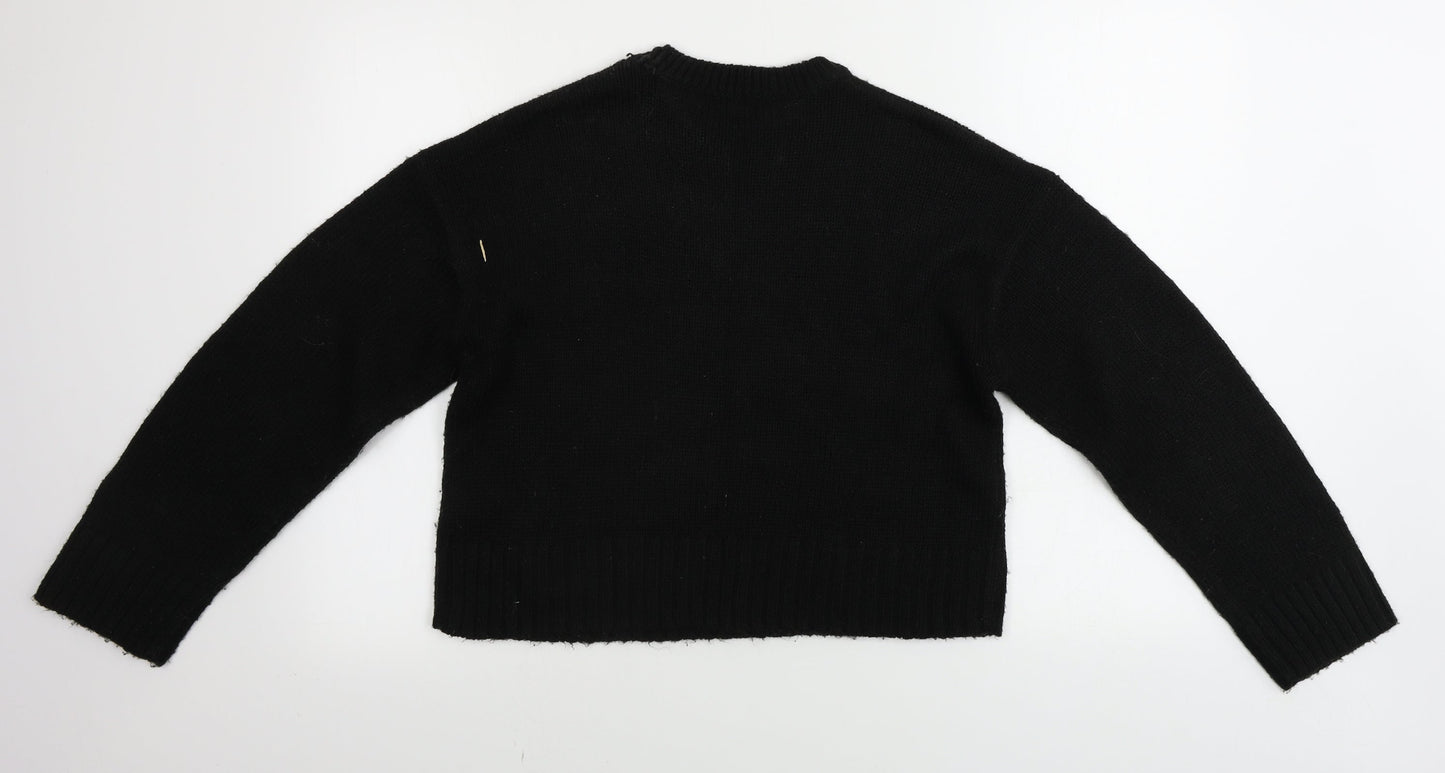 Womens UK Size S New Look Black Pullover Jumper