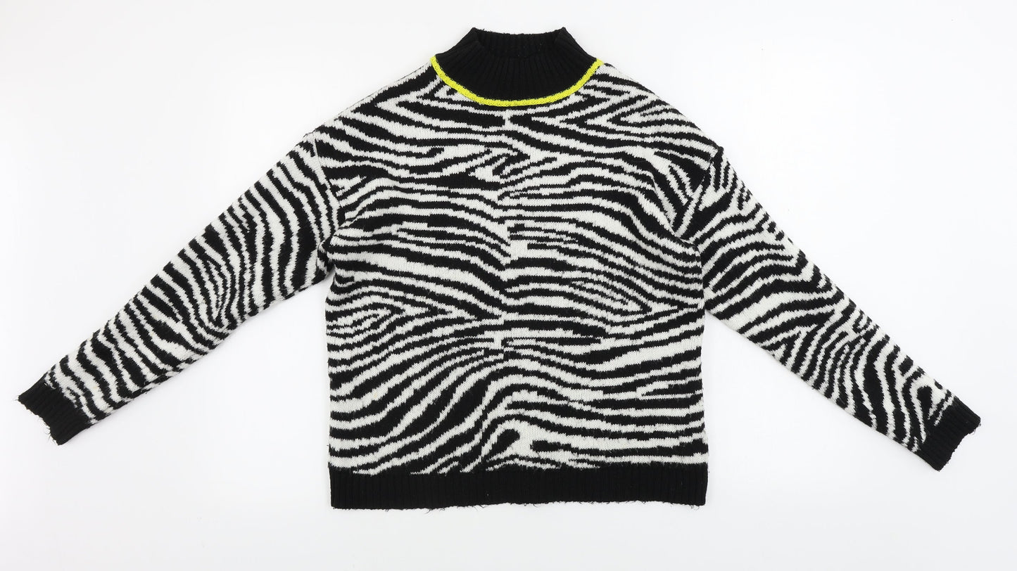 Primark  Womens White Animal Print  Pullover Jumper Size XS