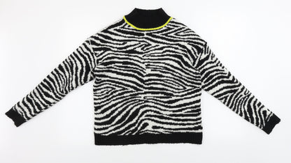Primark  Womens White Animal Print  Pullover Jumper Size XS