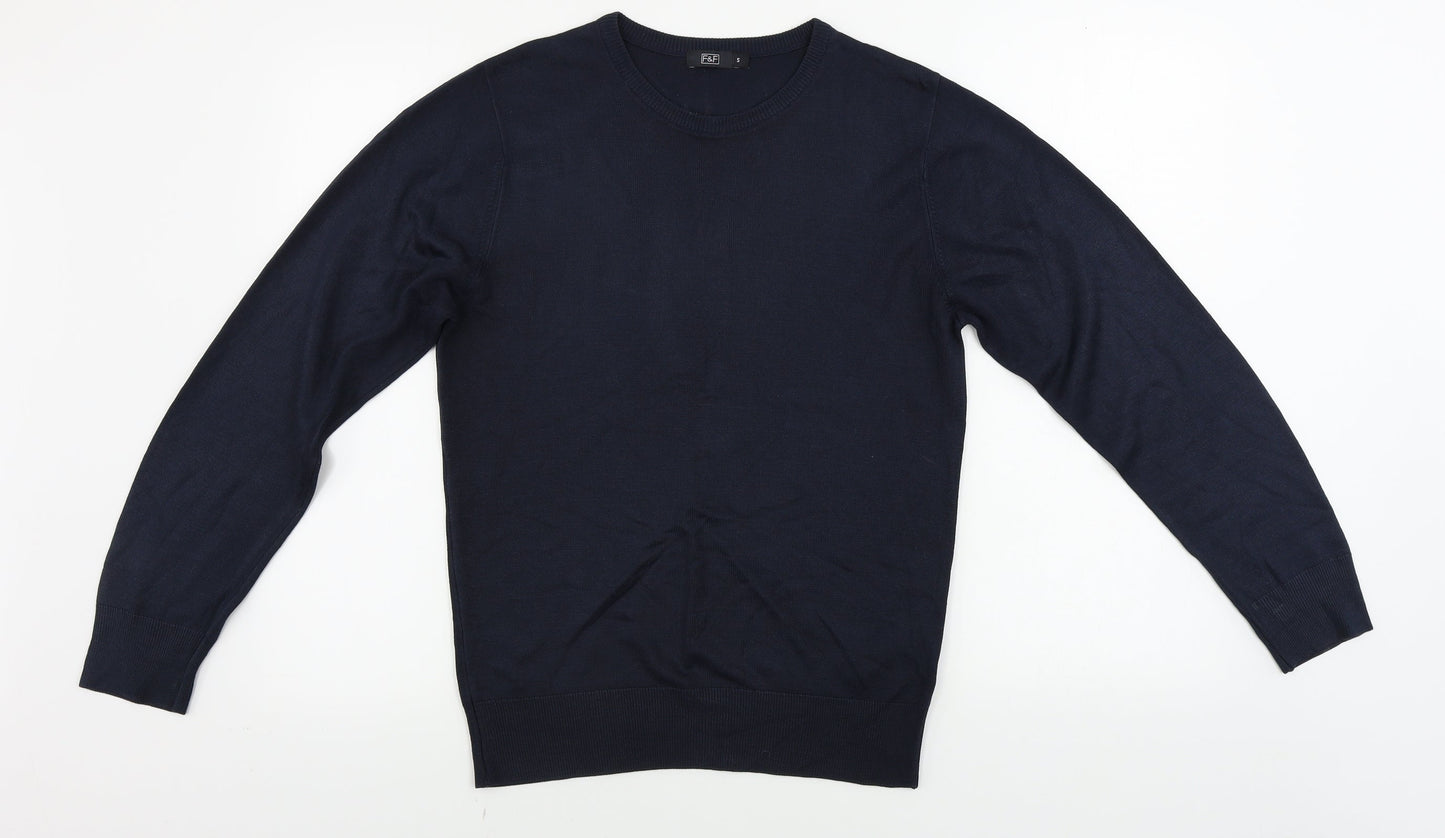 F&F  Mens Blue   Pullover Jumper Size S