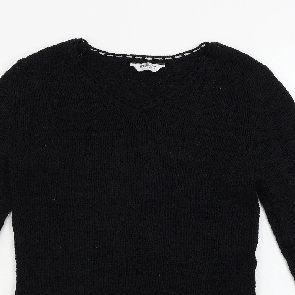 Womens UK Size 10 Editions Black Pullover Jumper