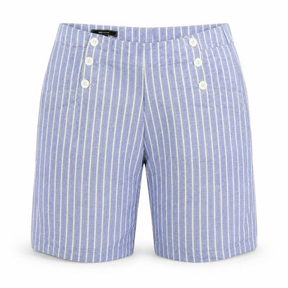 Yaly coulture  Womens Blue Striped  Chino Shorts Size 34 in
