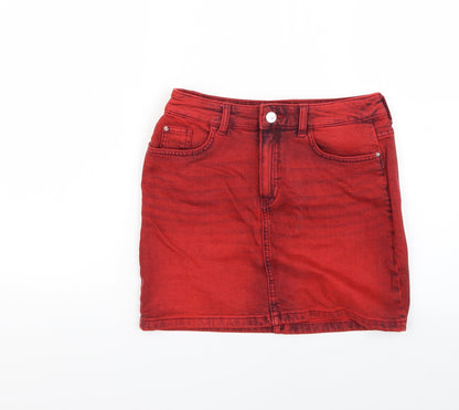 H&M Womens Orange   Mini Skirt Size 6