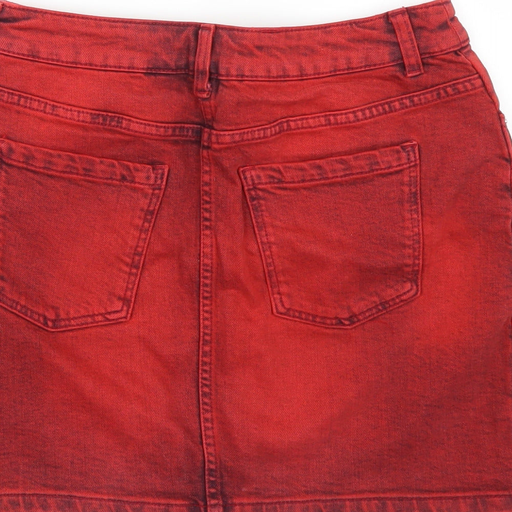 H&M Womens Orange   Mini Skirt Size 6