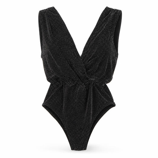Front view of Atmosphere women’s black basic blouse, size UK 8