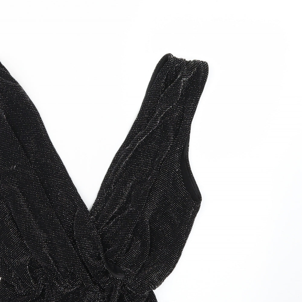 Womens UK Size 8 Atmosphere Black Basic Blouse